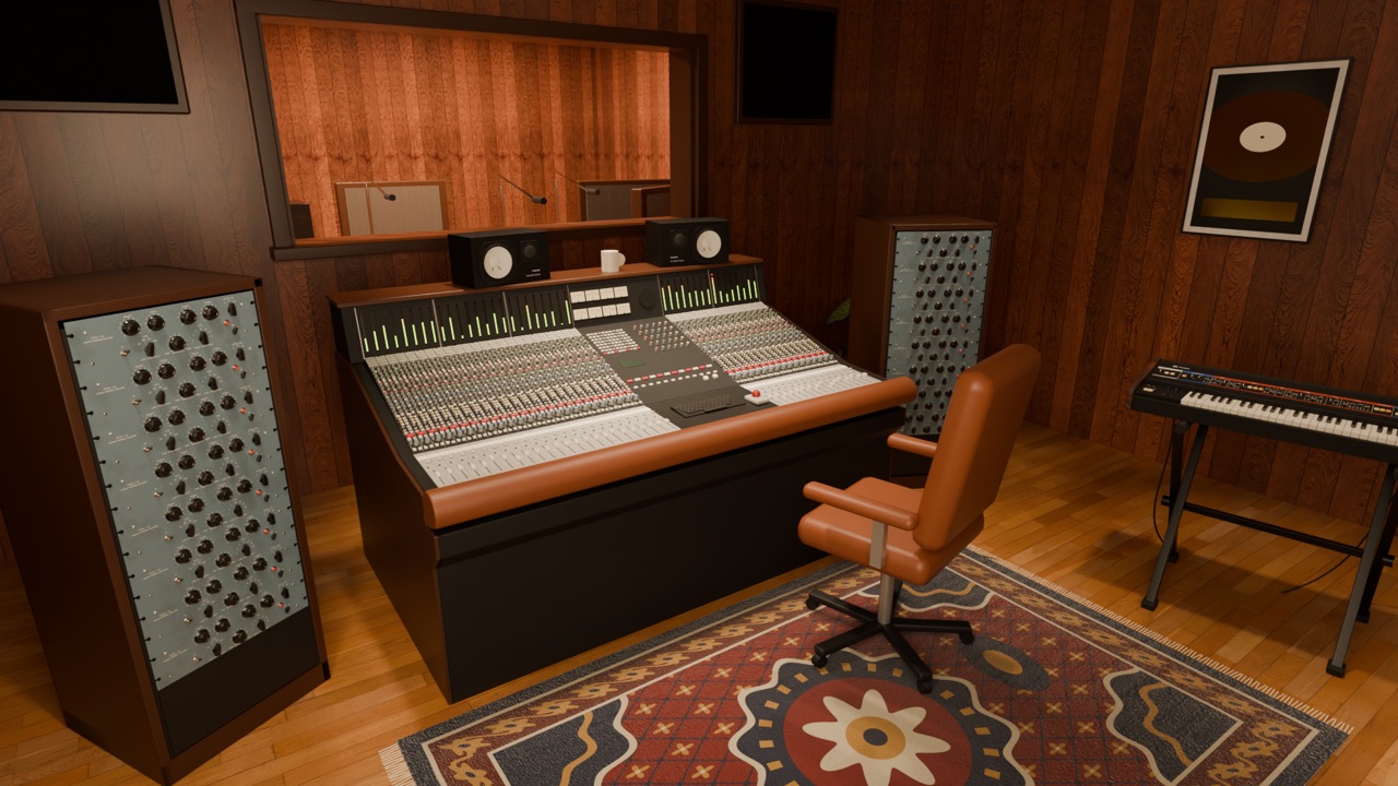 SSL 4000 Studio Scene render